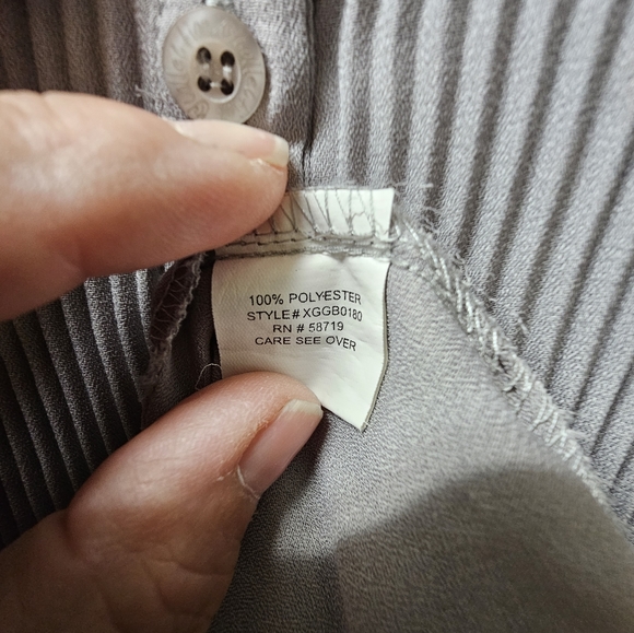 Grey Long Poet/Bell Sleeve Pleated Blouse XL - Picture 4 of 4